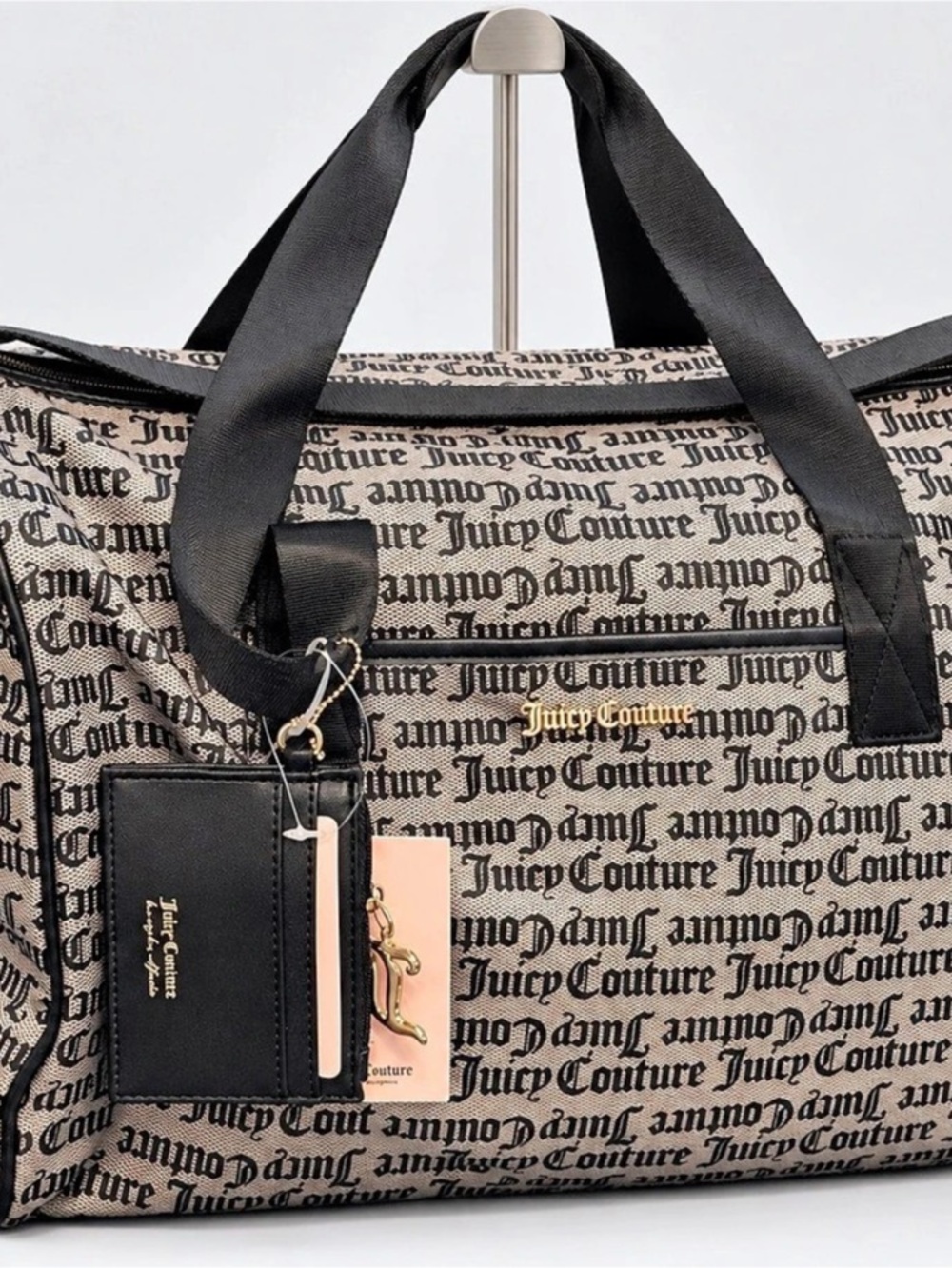Juicy Couture Rosie Add On Weekender Travel Bag in Brown & Black NWT